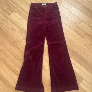 Flared corduroy pants